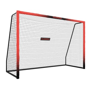 Hudora Fussballtor Pro Tect 300 Advanced (hochwertig, langlebig, einfacher Aufbau) rot - 300x200x120cm